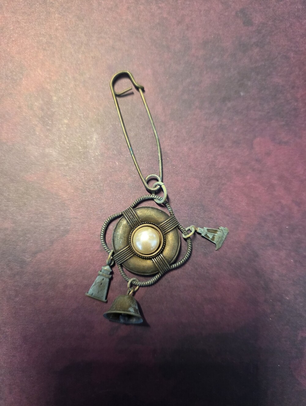 Vintage Jan Michaels San Francisco brass charm ornament